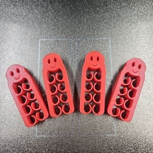 Red Smiley Face Octopus Style Bag Clips 4 Piece Set